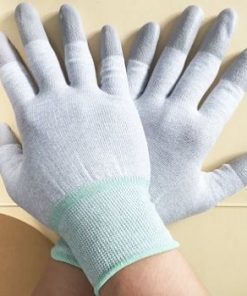 Găng tay chống tĩnh điện sợi carbon phủ PU đầu ngón